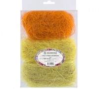 Сизалевое волокно BLUMENTAG, цвет желтый/желтый/оранжевый, вес 30г, BMG-30-MIX-02, 1уп