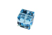 Бусина куб Swarovski 5601 #202 8мм Aquamarine, 5601-8-202, 1шт
