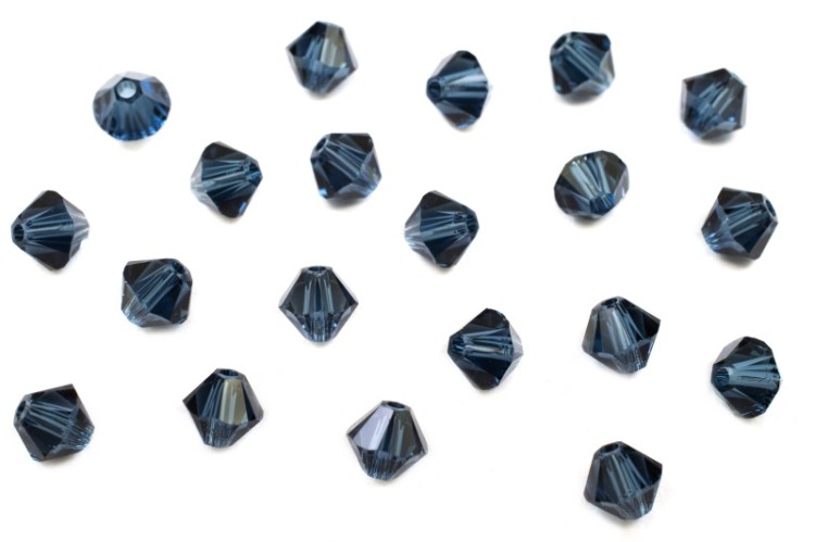 Бусина биконус Swarovski 5328 #207 4мм Montana, 5328-4-207, 20шт Бусина биконус Swarovski 5328 #207 4мм Montana, 5328-4-207, 20шт