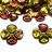 Бусины Rose Petal beads 8мм, отверстие 0,5мм, цвет 00030/95600 Crystal/Magic Apple, 734-028, около 10г (около 50шт) - Бусины Rose Petal beads 8мм, отверстие 0,5мм, цвет 00030/95600 Crystal/Magic Apple, 734-028, около 10г (около 50шт)