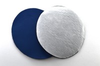 Кожа натуральная для рукоделия, термоаппликация овал 11х9,5см, цвет голубой, 100% кожа, 1028-042, 1уп (2шт)