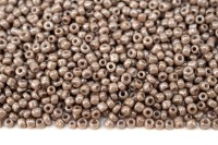 Бисер китайский круглый размер 12/0, цвет 0974 бежевый непрозрачный блестящий, 85г