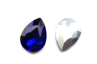 Кристалл Капля 18х13мм, цвет синий, стекло, 26-084, 2шт