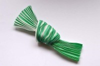 Лента шелковая Шибори, ширина 12см, цвет №060 зеленый/белый, 20см