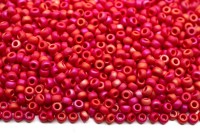 Бисер японский MIYUKI круглый 11/0 #2076 красный, матовый радужный непрозрачный, 10 грамм