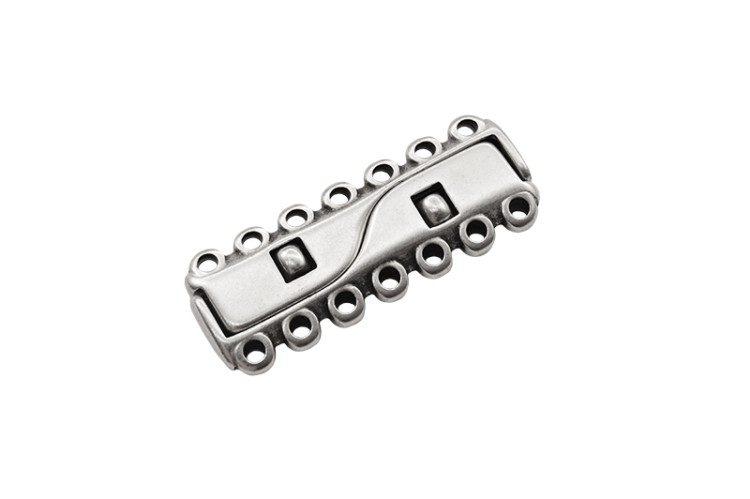 Замок магнитный на 7 нитей 42х16х4мм, отверстие 2мм, цвет платина, сплав металлов, 10-156, 1шт Замок магнитный на 7 нитей 42х16х4мм, отверстие 2мм, цвет платина, сплав металлов, 10-156, 1шт