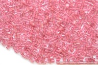 Бисер китайский рубка размер 11/0, цвет 0321 сиреневый, малиновая линия внутри, 450г