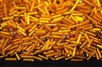 Бисер китайский Стеклярус размер 7мм, цвет 029 оранжевый, 450г