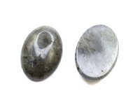 Кабошон овальный 25х18мм, Лабрадор, оттенок серый, 2010-010, 1шт
