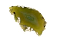 Срез Агата природного, оттенок зеленый, 78х47х5мм, отверстие 2мм, 37-259, 1шт