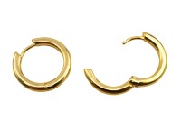 Серьги кольца Конго 20х20х3мм, латунь, позолота, 21-406, 1 пара