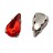 Кристалл Капля 10х6мм пришивной в оправе, цвет красный, стекло, 43-155, 2шт - Кристалл Капля 10х6мм пришивной в оправе, цвет красный, стекло, 43-155, 2шт