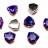 Кристалл Триллиант в оправе 12мм, цвет purple blue/серебро, стекло, 43-328, 1шт - Кристалл Триллиант в оправе 12мм, цвет purple blue/серебро, стекло, 43-328, 1шт