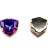 Кристалл Триллиант в оправе 12мм, цвет purple blue/серебро, стекло, 43-328, 1шт - Кристалл Триллиант в оправе 12мм, цвет purple blue/серебро, стекло, 43-328, 1шт