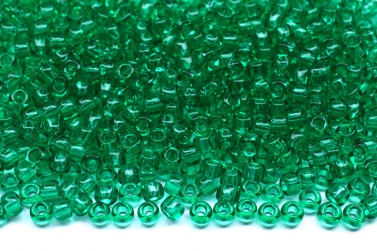 Бисер японский TOHO круглый 11/0 #0072 зеленое стекло, прозрачный, 10 грамм Бисер японский TOHO круглый 11/0 #0072 зеленое стекло, прозрачный, 10 грамм