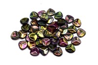 Бусины Rose Petal beads 8мм, отверстие 0,5мм, цвет 00030/95500 Crystal/Magic Purple, 734-033, около 10г (около 50шт)