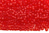 Бисер японский MIYUKI Delica цилиндр 11/0 DB-0745 красный апельсин, матовый прозрачный, 5 грамм