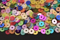 Пайетки круглые 4мм плоские, ассорти цветов, 1022-064, 10 грамм