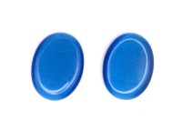 Кабошон овальный Кошачий глаз 40х30мм, цвет синий, 2032-024, 1шт