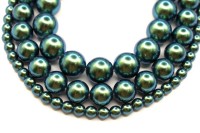 Жемчуг Preciosa Maxima, цвет pearlescent peacock green, 10мм, 704-035, 5шт