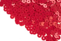 Итальянские пайетки плоские 4мм, цвет #4374 Rosso Fucsia, 3 грамма