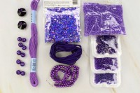 Набор для рукоделия, фиолетовая гамма цветов, 59-002, 1 шт
