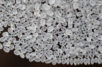 Бисер чешский PRECIOSA Twin 2,5х5мм 02090М матовый белый полупрозрачный, 50г