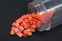 Бисер японский MIYUKI TILA #0406FR оранжевый, матовый радужный непрозрачный, 5 грамм
