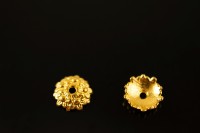 Обниматель для бусины 11х11х3,5мм, внутренний диаметр 8мм, отверстие 1,5мм, цвет золото, сплав металлов, 02-165, 10шт