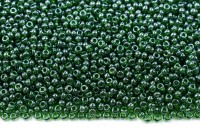 Бисер чешский PRECIOSA круглый 10/0 56120 зеленый прозрачный блестящий, 1 сорт, 50г