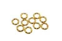 Кольца соединительные 6х1мм, разъёмные витые, латунь, золото, 18К позолота, 13-190, 10шт