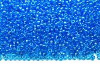 Бисер японский TOHO круглый 15/0 #0163B темный аквамарин, радужный прозрачный, 10 грамм
