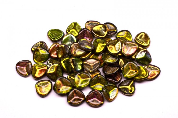 Бусины Rose Petal beads 8мм, отверстие 0,5мм, цвет 00030/95400 Crystal/Magic Green, 734-031, около 10г (около 50шт) Бусины Rose Petal beads 8мм, отверстие 0,5мм, цвет 00030/95400 Crystal/Magic Green, 734-031, около 10г (около 50шт)