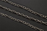 Цепочка для бижутерии звено овальное 8х5х1мм, цвет стальной, хирургическая сталь, 27-122, 50см