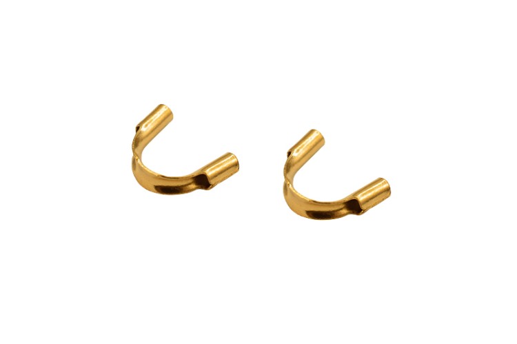 Защита от перетирания тросика/нити 6х5мм, цвет золото, хирургическая сталь, 04-244, 2шт Защита от перетирания тросика/нити 6х5мм, цвет золото, хирургическая сталь, 04-244, 2шт