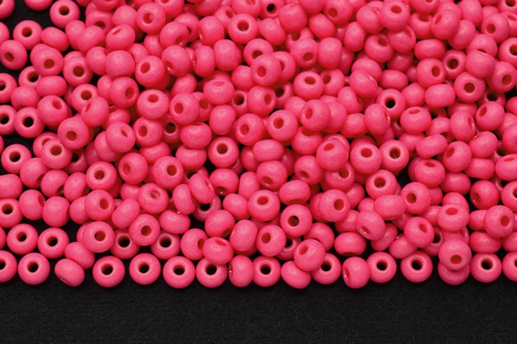 Бисер чешский PRECIOSA круглый 6/0 16А77М матовый малиновый непрозрачный, 50г Бисер чешский PRECIOSA круглый 6/0 16А77М матовый малиновый непрозрачный, 50г