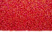 Бисер японский MIYUKI круглый 15/0 #0476 красный, радужный непрозрачный, 10 грамм