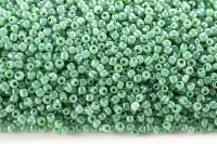 Бисер китайский круглый размер 12/0, цвет 0154 зеленый непрозрачный, блестящий, 85г