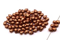 Бусины Side Drill Tear Drop 6х4мм, отверстие 0,8мм, цвет 01770Е античный медный металлик, Etched, 754-085, 10г (около 70шт)