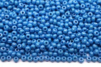 Бисер чешский PRECIOSA круглый 10/0 64050 голубой непрозрачный радужный, 1 сорт, 50г
