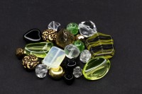 Бусины МИКС №235 Preciosa, ассорти цветов, стеклянные, 25г (около 12шт)