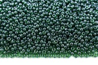 Бисер чешский PRECIOSA круглый 10/0 56060 зеленый прозрачный блестящий, 1 сорт, 50г