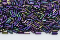 Бисер чешский PRECIOSA стеклярус 59195 7мм темно-фиолетовый непрозрачный ирис, 50г