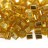 Бисер японский TOHO Cube кубический 4мм #0022 светлый топаз, серебряная линия внутри, 5 грамм - Бисер японский TOHO Cube кубический 4мм #0022 светлый топаз, серебряная линия внутри, 5 грамм
