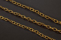 Цепочка для бижутерии звено овальное 8х5х1мм, цвет золото, хирургическая сталь, 27-034, 50см