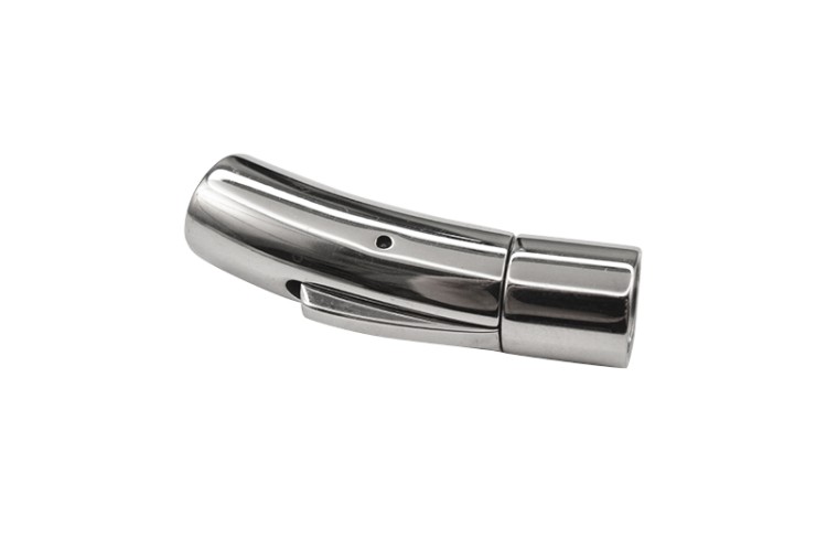 Замок-концевик 30х8мм с защелкой, внутренний диаметр 6мм, цвет стальной, хирургическая сталь, 06-014, 1шт Замок-концевик 30х8мм с защелкой, внутренний диаметр 6мм, цвет стальной, хирургическая сталь, 06-014, 1шт