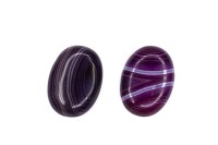 Кабошон овальный 30х22мм, Агат натуральный, оттенок фиолетовый с прожилками, 2011-003, 1шт