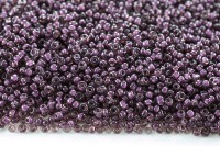Бисер китайский круглый размер 12/0, цвет 0323 фиолетовый, цветная линия внутри, 450г