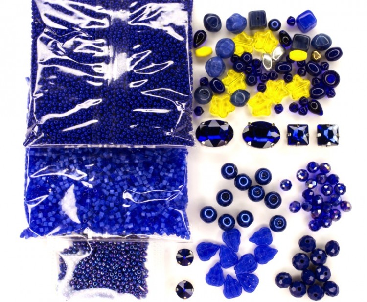 Набор для рукоделия, синяя гамма цветов, 59-004, 1 шт Набор для рукоделия, синяя гамма цветов, 59-004, 1 шт