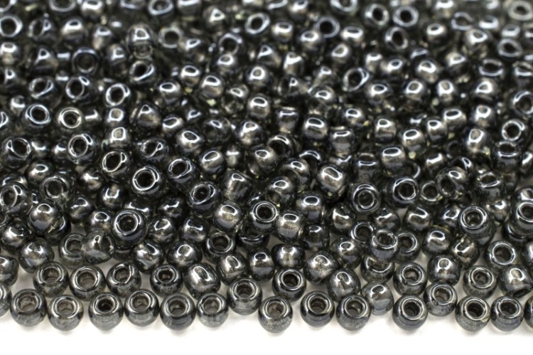 Бисер японский TOHO круглый 11/0 #0282 хрусталь/стальной, окрашенный изнутри, 10 грамм Бисер японский TOHO круглый 11/0 #0282 хрусталь/стальной, окрашенный изнутри, 10 грамм